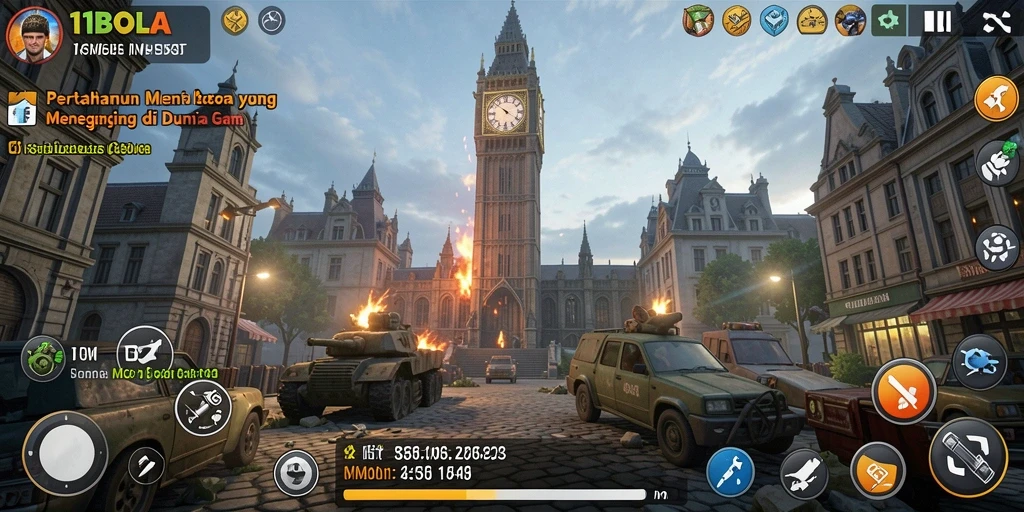 Gameplay menara pertahanan yang seru di 11BOLA.