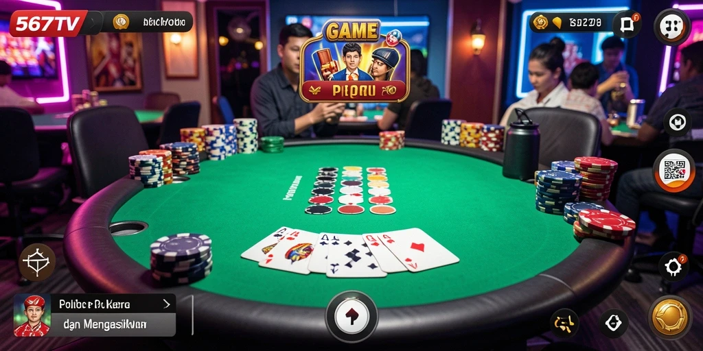 Tampilan menarik dari gameplay Poker di 567TV