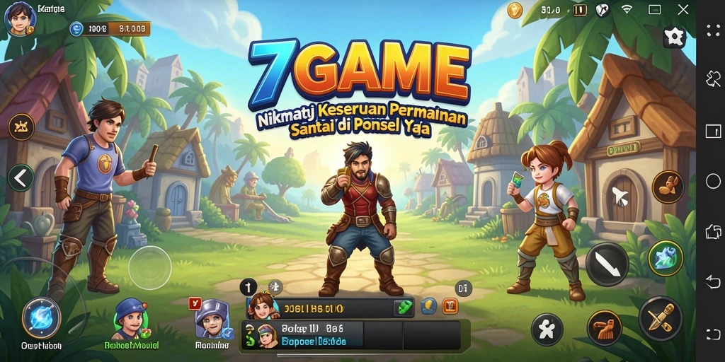 Tampilan gameplay 7GAME yang menarik dan penuh warna.