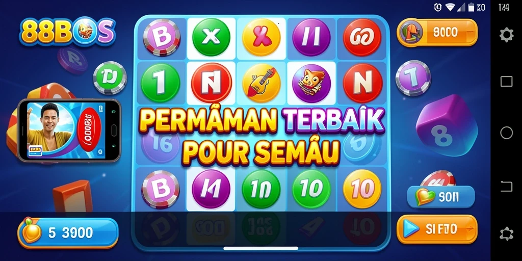 Screenshot gameplay <strong>88BOS</strong> menampilkan suasana seru permainan bingo.