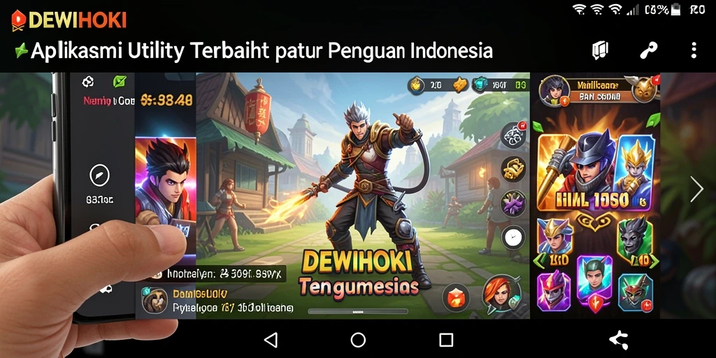 Tampilan utama DEWIHOKI dengan fitur andalan untuk memudahkan pengguna.