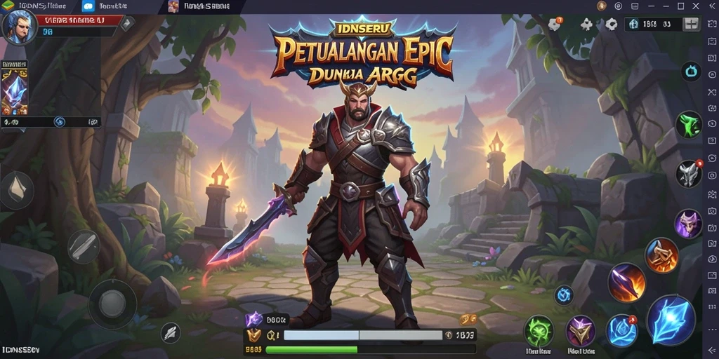 Tampilan gameplay menegangkan di dalam IDNSERU dengan aksi ARPG yang seru.