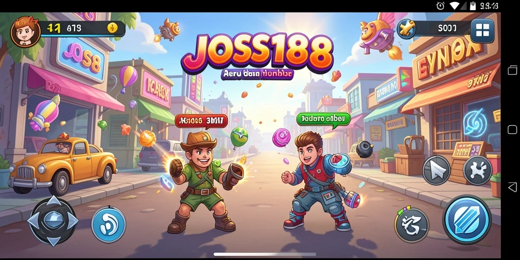 Tampilan gameplay menantang di JOSS188 dengan efek visual menarik.