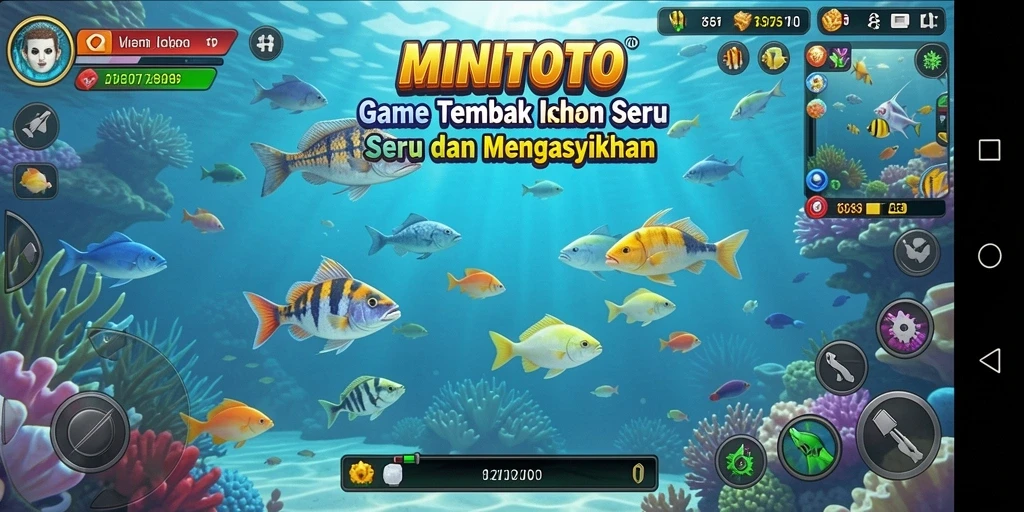 Gameplay seru MINITOTO dengan berbagai jenis ikan yang menarik.