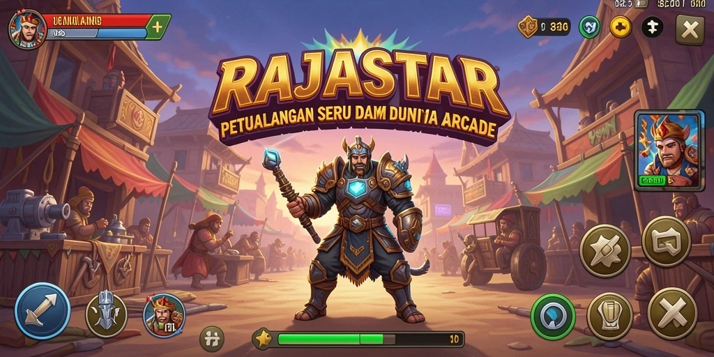 Tangkapan layar gameplay RAJASTAR dengan grafik menarik dan tantangan seru.