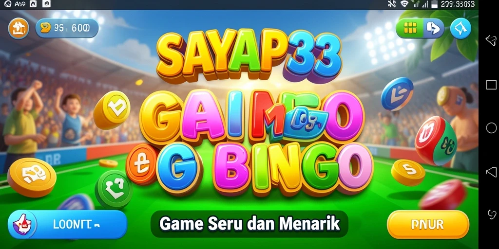 Tampilan utama gameplay Bingo di SAYAP33 yang seru.