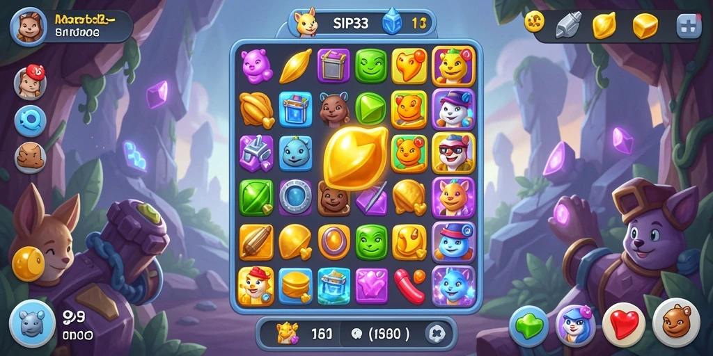 Tampilan gameplay SIP33 dengan simbol colorfull yang memikat.