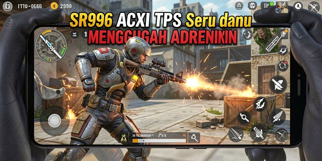 Tampilan gameplay SR996 yang mendebarkan dalam aksi TPS.