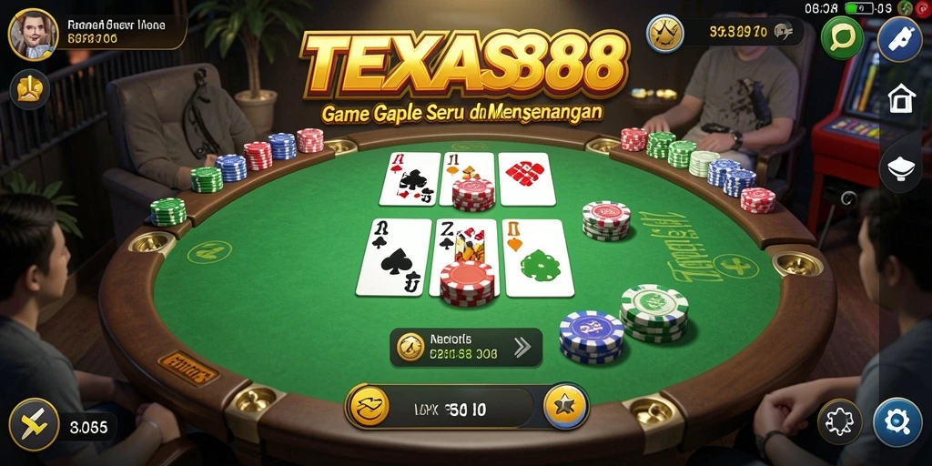 Gameplay seru di TEXAS88 dengan teman-teman.