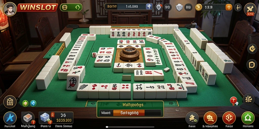 Gameplay WINSLOT yang menampilkan momen seru permainan Mahjong.
